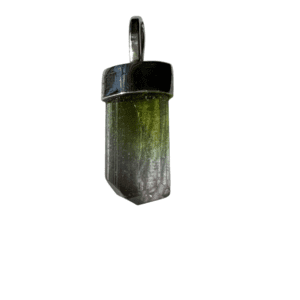 Green tourmaline crystal pendant.